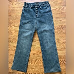 Judy Blue Straight Fit blue denim jeans high rise soft comfy stretch classic 29